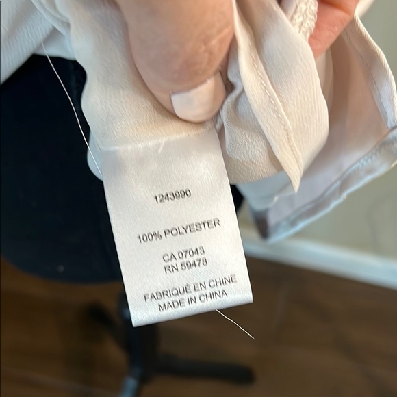 Rachel Zoe Cream Asymmetrical Wrap Blouse - Picture 7 of 7